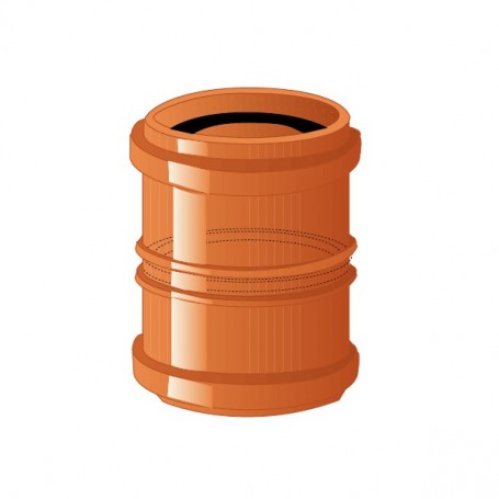 MANICOTTO PVC FOGNATURA SN4 DIAM. 110 C/O-RING
