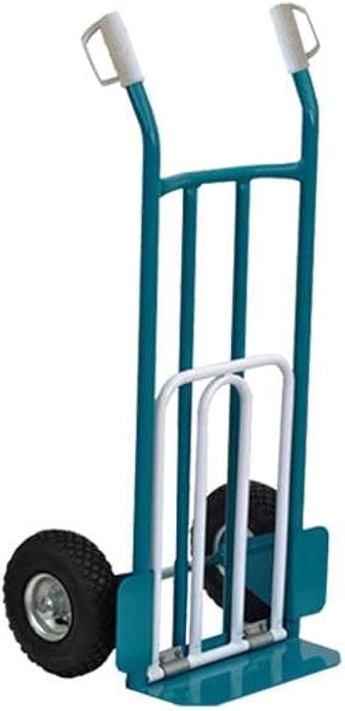 CARRELLO PORTASACCHI ACCIAIO C/RIBALTA c/ruote pneumatiche