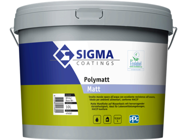 PITTURA SMALTO MURALE POLYMATT BIANCO LT. 5 "SIGMA"