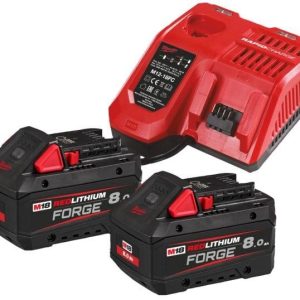 BATTERIA ENERGY KIT M18 HNRG-802 2 batterie 8Ah+ carica "MILWAUKEE"