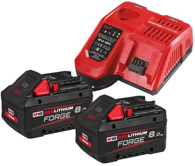 BATTERIA ENERGY KIT M18 HNRG-802 2 batterie 8Ah+ carica "MILWAUKEE"