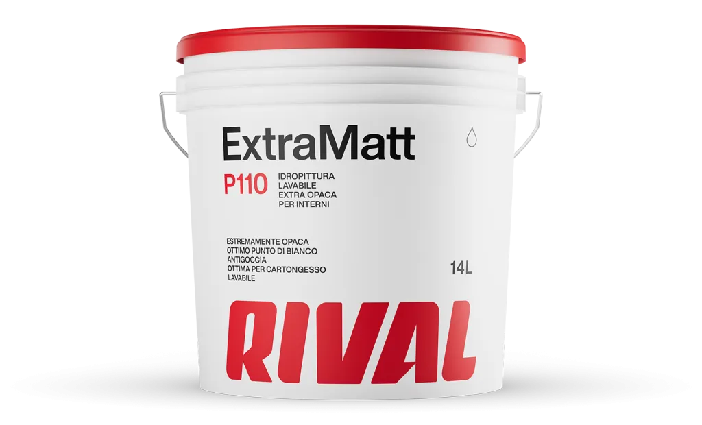 PITTURA LAVABILE EXTRAMATT P/INTERNI LT. 5 BIANCO BASE "RIVAL"
