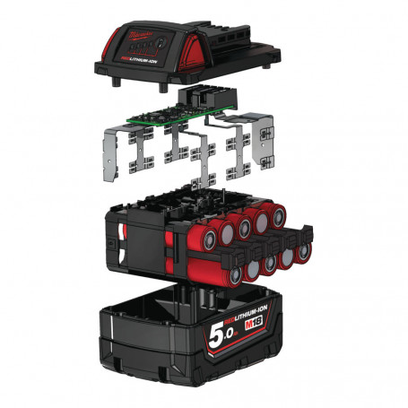 BATTERIA ENERGY KIT M18 NRG-502 2 5Ah+ 1 2Ah + carica "MILWAUKEE"