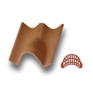 AREATORE COTTO A 2 COPPI C/RETE METALLICA rosso/chiaro ICP
