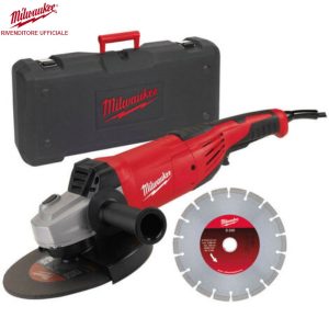 SMERIGLIATRICE AG 22-230 D-SET W2200+DISCO DIAMANT+VALIGETTA "MILWAUKEE"