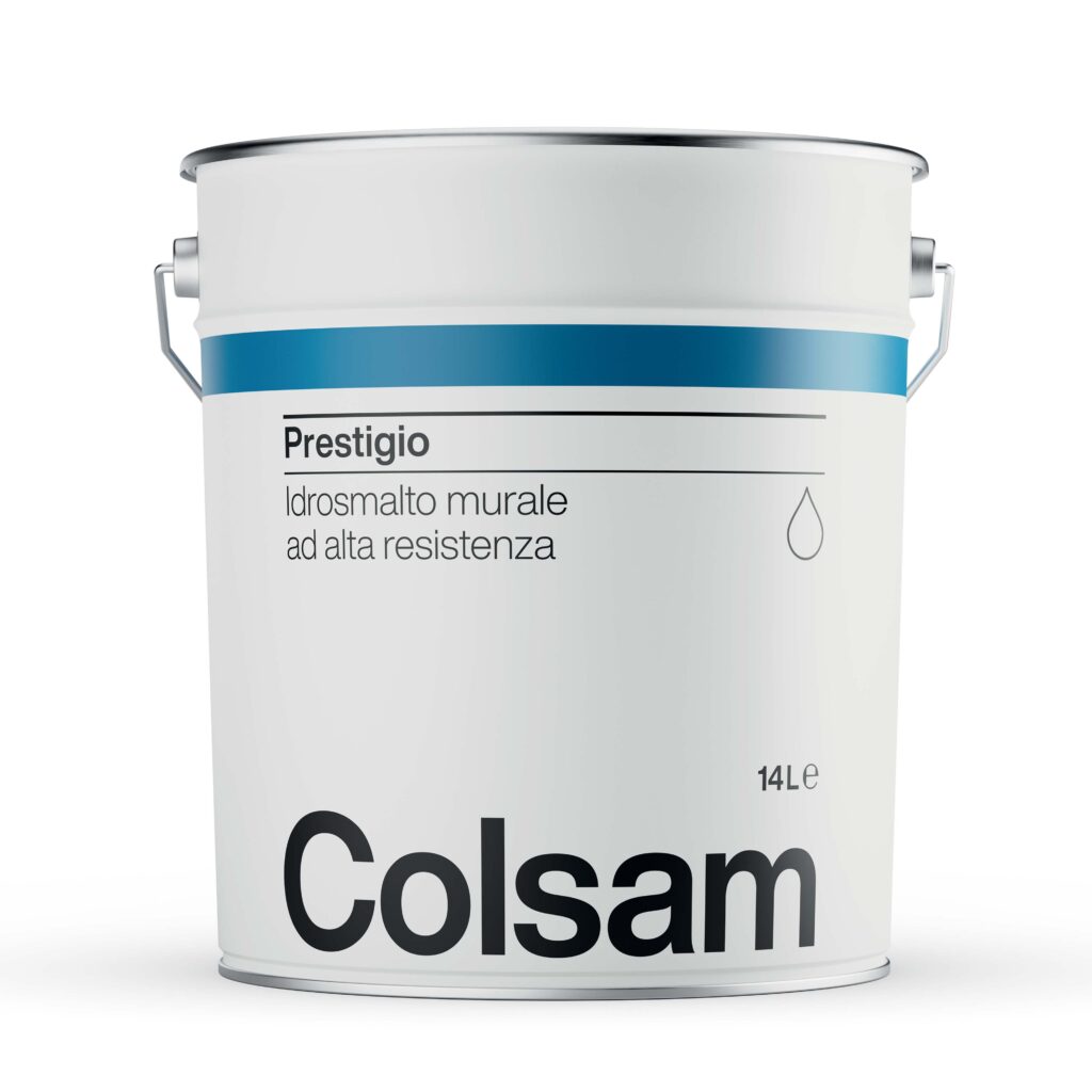 PITTURA SMALTO MURALE PRESTIGIO LT. 5.00 BIANCO BASE "COLSAM"