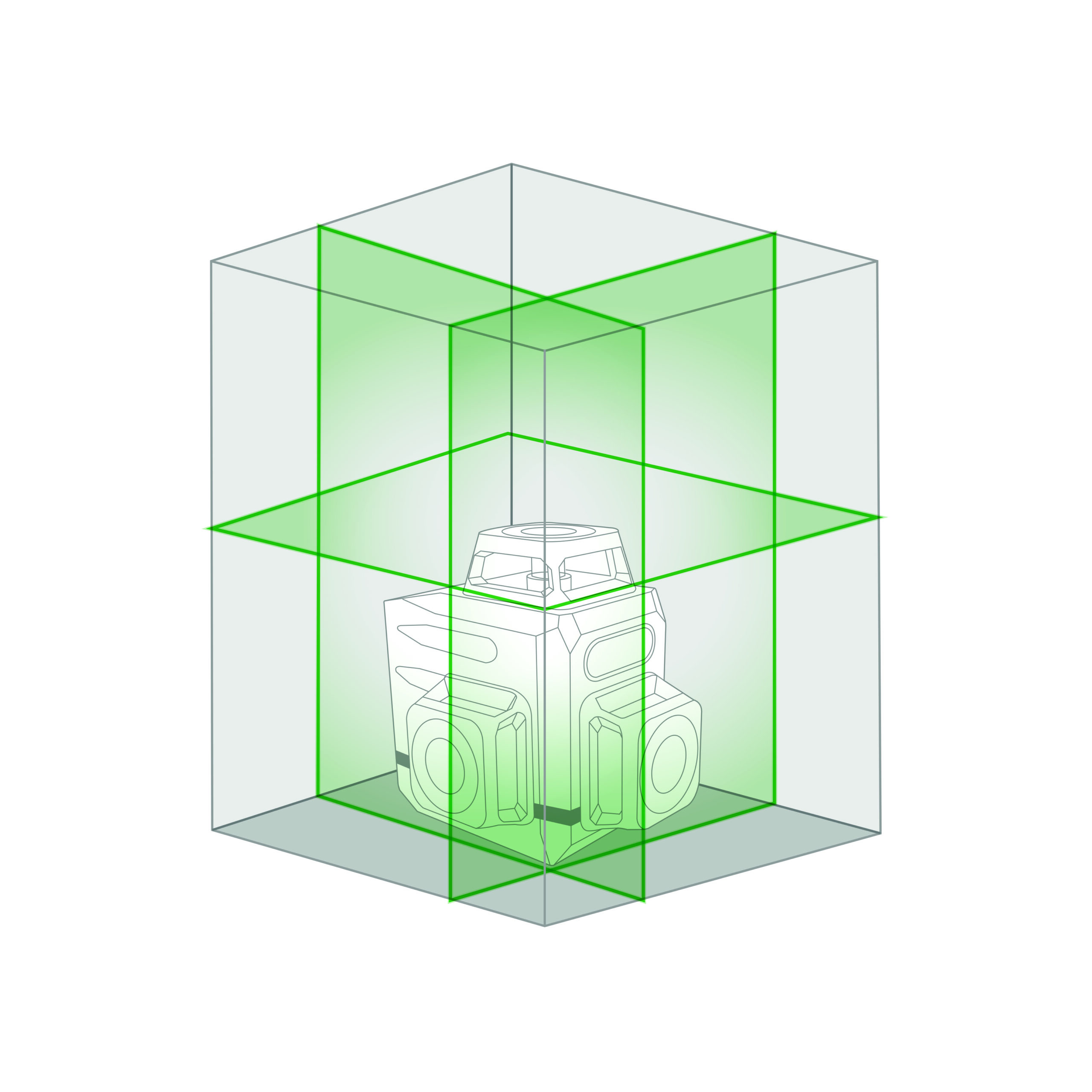 LIVELLA LASER "METRICA" 3D GREEN ACTION